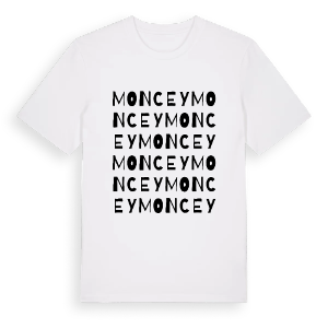 Moncey ordlek t-shirt – ekologisk bomull t-shirt från Pinshirt