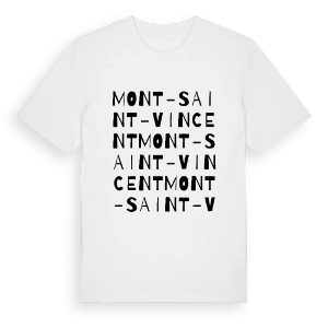 Mont-Saint-Vincent ordlek t-shirt – ekologisk bomull t-shirt från Pinshirt