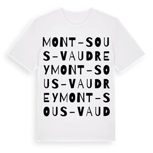 Mont-sous-Vaudrey ordlek t-shirt – ekologisk bomull t-shirt från Pinshirt