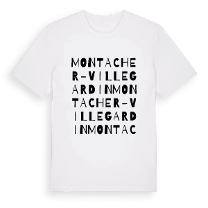 Montacher-Villegardin ordlek t-shirt – ekologisk bomull t-shirt från Pinshirt