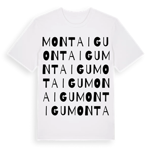 Montaigu ordlek t-shirt – ekologisk bomull t-shirt från Pinshirt
