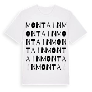 Montain ordlek t-shirt – ekologisk bomull t-shirt från Pinshirt