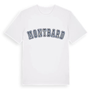Montbard college t-shirt – ekologisk bomull t-shirt från Pinshirt