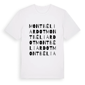 Montbéliardot ordlek t-shirt – ekologisk bomull t-shirt från Pinshirt