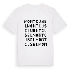 Montcusel ordlek t-shirt – ekologisk bomull t-shirt från Pinshirt