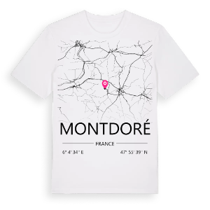 Montdoré karta t-shirt – ekologisk bomull t-shirt från Pinshirt