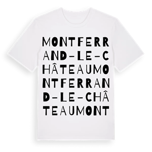 Montferrand-le-Château ordlek t-shirt – ekologisk bomull t-shirt från Pinshirt