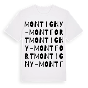 Montigny-Montfort ordlek t-shirt – ekologisk bomull t-shirt från Pinshirt
