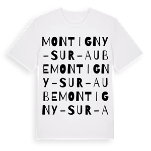 Montigny-sur-Aube ordlek t-shirt – ekologisk bomull t-shirt från Pinshirt