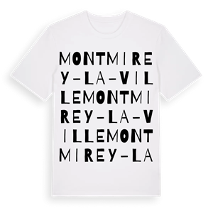 Montmirey-la-Ville ordlek t-shirt – ekologisk bomull t-shirt från Pinshirt
