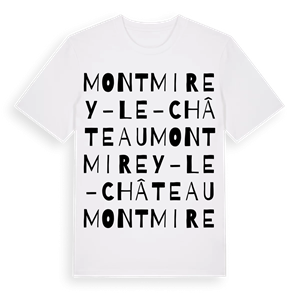 Montmirey-le-Château ordlek t-shirt – ekologisk bomull t-shirt från Pinshirt