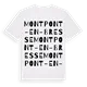 Montpont-en-Bresse ordlek t-shirt