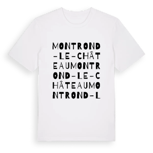 Montrond-le-Château ordlek t-shirt – ekologisk bomull t-shirt från Pinshirt