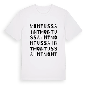 Montussaint ordlek t-shirt – ekologisk bomull t-shirt från Pinshirt