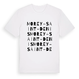 Morey-Saint-Denis ordlek t-shirt – ekologisk bomull t-shirt från Pinshirt