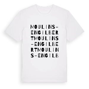 Moulins-Engilbert ordlek t-shirt – ekologisk bomull t-shirt från Pinshirt