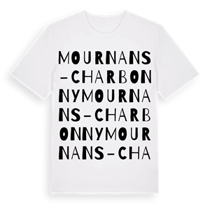 Mournans-Charbonny ordlek t-shirt – ekologisk bomull t-shirt från Pinshirt