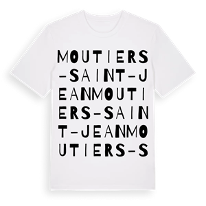 Moutiers-Saint-Jean ordlek t-shirt – ekologisk bomull t-shirt från Pinshirt