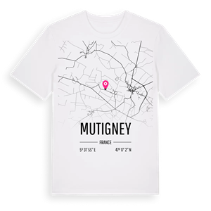 Mutigney karta t-shirt – ekologisk bomull t-shirt från Pinshirt
