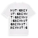 Mutigney ordlek t-shirt