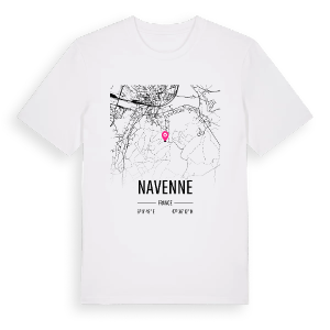 Navenne karta t-shirt – ekologisk bomull t-shirt från Pinshirt