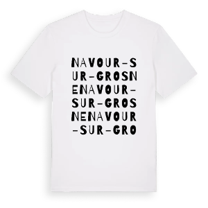 Navour-sur-Grosne ordlek t-shirt – ekologisk bomull t-shirt från PinShirt