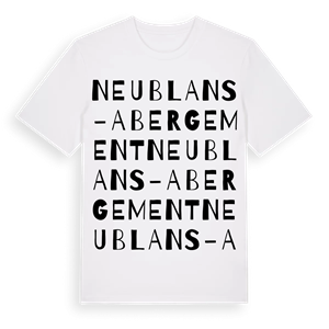 Neublans-Abergement ordlek t-shirt – ekologisk bomull t-shirt från Pinshirt