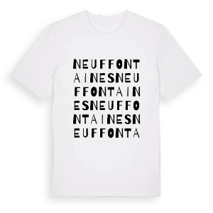 Neuffontaines ordlek t-shirt – ekologisk bomull t-shirt från Pinshirt