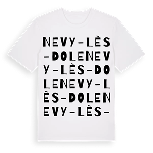 Nevy-lès-Dole ordlek t-shirt – ekologisk bomull t-shirt från Pinshirt