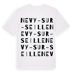 Nevy-sur-Seille ordlek t-shirt – ekologisk bomull t-shirt från Pinshirt