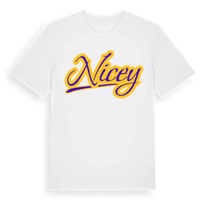 Nicey baseball t-shirt – ekologisk bomull t-shirt från Pinshirt