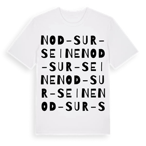 Nod-sur-Seine ordlek t-shirt – ekologisk bomull t-shirt från Pinshirt
