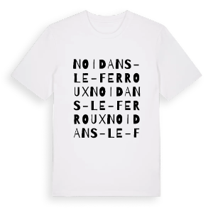 Noidans-le-Ferroux ordlek t-shirt – ekologisk bomull t-shirt från Pinshirt