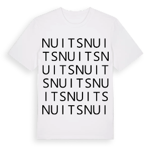 Nuits ordlek t-shirt – ekologisk bomull t-shirt från Pinshirt