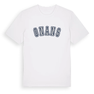 Onans college t-shirt – ekologisk bomull t-shirt från Pinshirt