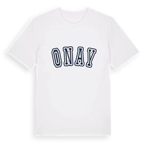 Onay college t-shirt – ekologisk bomull t-shirt från Pinshirt