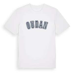 Oudan college t-shirt – ekologisk bomull t-shirt från Pinshirt