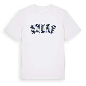 Oudry college t-shirt – ekologisk bomull t-shirt från Pinshirt