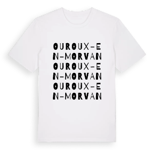 Ouroux-en-Morvan ordlek t-shirt – ekologisk bomull t-shirt från Pinshirt