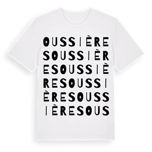 Oussières ordlek t-shirt – ekologisk bomull t-shirt från Pinshirt