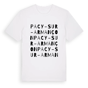 Pacy-sur-Armançon ordlek t-shirt – ekologisk bomull t-shirt från Pinshirt