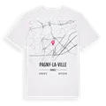 Pagny-la-Ville karta t-shirt