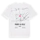 Pagny-la-Ville karta t-shirt