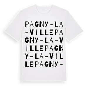 Pagny-la-Ville ordlek t-shirt – ekologisk bomull t-shirt från Pinshirt