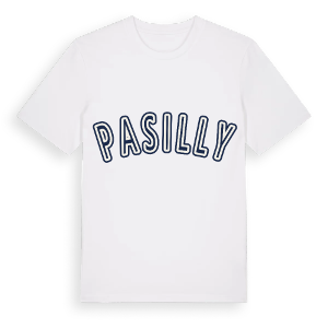Pasilly college t-shirt – ekologisk bomull t-shirt från Pinshirt