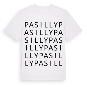 Pasilly ordlek t-shirt – ekologisk bomull t-shirt från Pinshirt