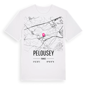 Pelousey karta t-shirt – ekologisk bomull t-shirt från Pinshirt