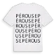Pérouse ordlek t-shirt