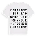 Perrigny-sur-l'Ognon ordlek t-shirt