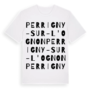 Perrigny-sur-l'Ognon ordlek t-shirt – ekologisk bomull t-shirt från Pinshirt